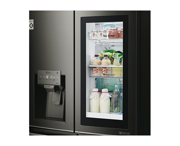 708L LG French Door Black Stainless Steel Fridge